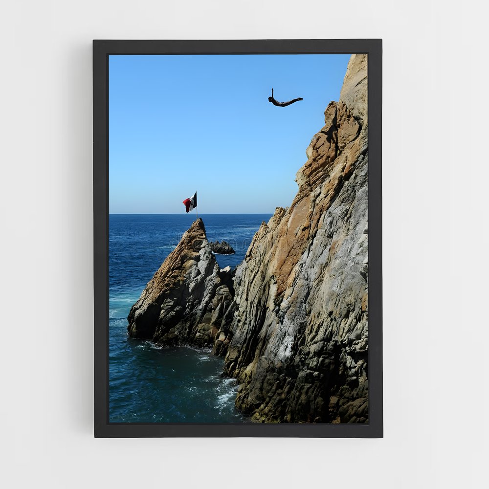 Poster quebrada acapulco Mexique – affiche Plongeon de falaise (vue 2)